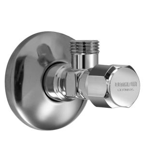 Ventilis Benkiser, stūra, ūdensvadam, 3/8 collas – ārējā vītne, 1/2 collas – ārējā vītne