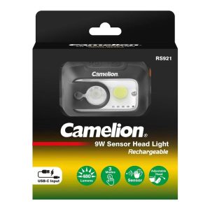 Camelion galvas lukturis ar sensoru. 9W. 280-480lm