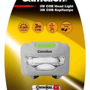 Galvas lukturis Camelion 3W. 3xAAA baterijas. 4 funkcijas