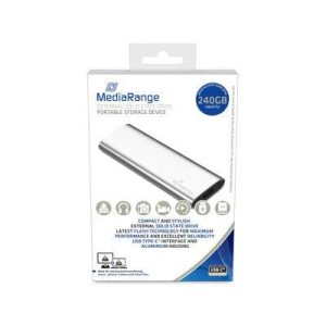 External SSD-MEDIARANGE-Read speed 450 MB/s-Write speed 420 MB/s-Form factor M.2-NVMe Yes- 240 GB-MR1101