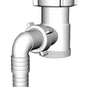Savienojums veļas mazgājamā mašīna Ani Plast M110, 23 mm, balta krās.