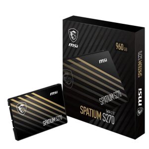 SSD-MSI-SPATIUM S270-960GB-SATA-3D NAND-Write speed 450 MBytes/sec-Read speed 500 MBytes/sec-2,5"-TBW 500 TB-MTBF 2000000