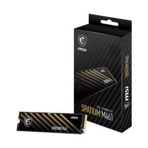 SSD-MSI-SPATIUM M461-1TB-M.2-PCIE-NVMe-3D NAND-Write speed 3200 MBytes/sec-Read speed 5000 MBytes/sec-2.15mm-TBW 250 TB-MTBF