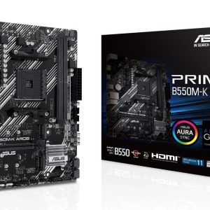 Mainboard-ASUS-AMD B550-SAM4-Micro-ATX-Memory DDR4-Memory slots 2-1xPCI-Express 3.0 1x-1xPCI-Express 3.0 16x-1xPCI-Express 4.0