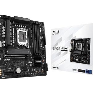 Mainboard-ASROCK-Intel B860-LGA 1851 ,Socket V1,-micro ATX-RAM DDR5-SDRAM-4xSlots-3xNumber of M.2 ,M, slots-B860MPRO-A