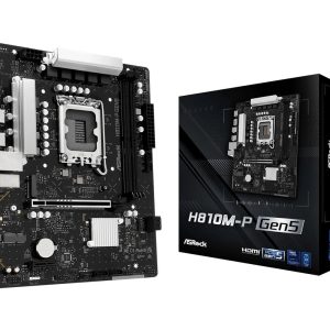 Mainboard-ASROCK-Intel H810-LGA 1851 ,Socket V1,-micro ATX-RAM DDR5-SDRAM-2xSlots-1xNumber of M.2 ,M, slots-H810M-PGEN5