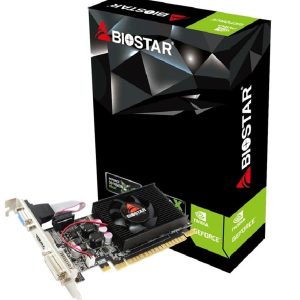 Graphics Card-BIOSTAR-NVIDIA GeForce 210-1 GB-DDR3-64 bit-PCIE 2.0 16x-Memory 1333 MHz-GPU 589 MHz-Single Slot Fansink-1x15pin