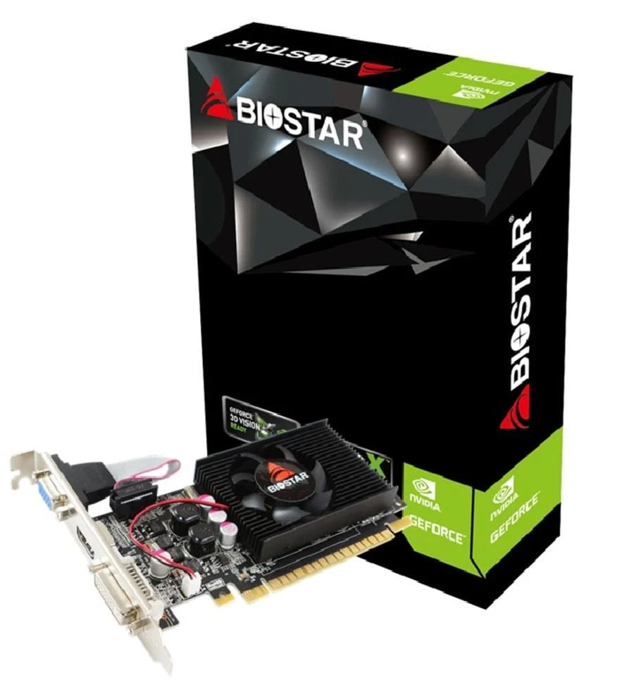 Graphics Card-BIOSTAR-NVIDIA GeForce 210-1 GB-DDR3-64 bit-PCIE