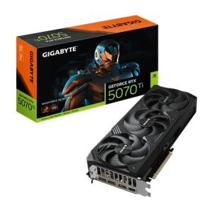 Graphics Card-GIGABYTE-NVIDIA GeForce RTX 5070 Ti-16 GB-GDDR7-256 bit-PCIE 5.0 16x-Triple slot Fansink-GV-N507TWF3OC-16GD1.0