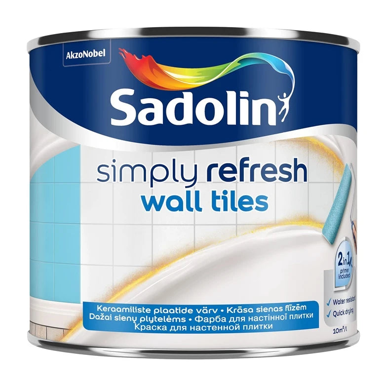 Krāsa, sienas/ Sadolin Simply Refresh, pus-matēts, 0.5 l, balta