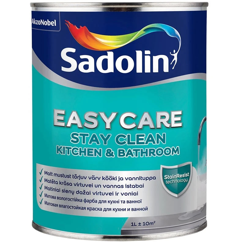 Krāsa Sadolin Kitchen & Bathroom, emulsija, matēts, 0.93 l