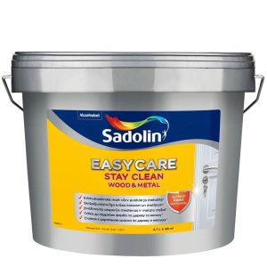 Emaljas krāsa, logi/durvis/mēbeles Sadolin Easycare Wood & Metal, matēts, 4.7 l, balta