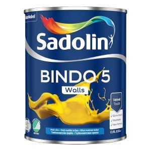 Krāsa Sadolin Bindo 5, balta krās., 0.9 l
