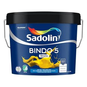 Krāsa Sadolin Bindo 5, balta krās., 2.5 l