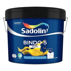 Krāsa Sadolin Bindo 5, balta krās., 9 l