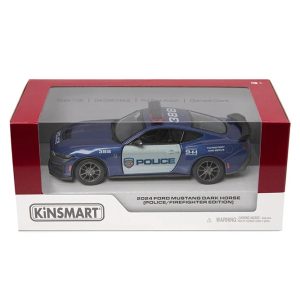 KINSMART Miniatūrais modelis 2024 Ford Mustang Dark Horse ,Police/Firefighter,, scale 1:38