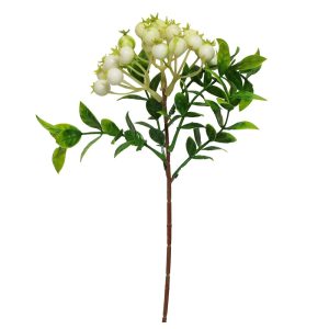 Dekoratīvās odziņas ķekarā 33cm, baltas