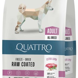Sausā suņu barība Quattro Adult All Breed, jēra gaļa/rīsi, 12 kg