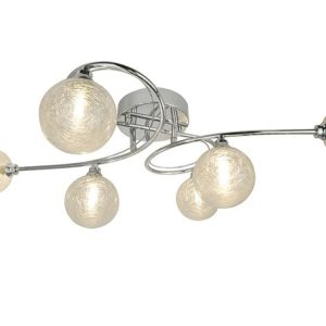 Lampa griesti Domoletti Snowy CL16022-6, G9, 6 x 28 W