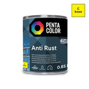Emaljas krāsa, aizsargā metāla konstrukcijas pret koroziju Pentacolor Anti Rust, pus-spīdīgs, 0.9 l, c-bāze