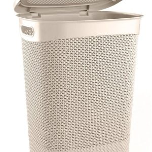 Veļas kaste Ucsan Plastik Drop, 52 l, bēša krās./smilškrāsas, 45 cm x 37 cm