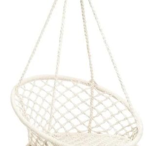 Sēdošs šūpuļtīkls Domoletti Boho, balta krās.