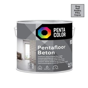 Grīdas krāsa Pentacolor Pentafloor Beton, pelēka krās., 2.7 l