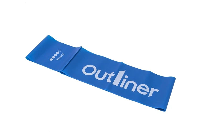 Pretestības gumija Outliner, 200 cm x 15 cm x 0.06 cm, zila krās.