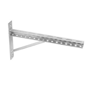 Konsole ar atbalstu Haushalt HH81306, 400x20 mm, pelēka