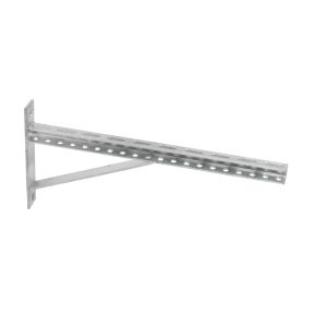 Konsole ar atbalstu Haushalt HH81307, 500x20 mm, pelēka