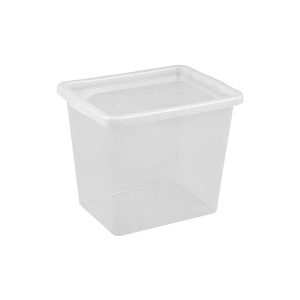 Uzglabāšanas kaste ar vāku, transports/rīki/paredzēts uzglabāšanai Okko Basic Box 2297, 31 l, caurspīdīga krās., 33 x 42.5 x