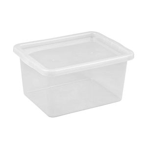 Uzglabāšanas kaste ar vāku, rīki/paredzēts uzglabāšanai/rotaļlietām Okko Basic Box 2298, 52 l, caurspīdīga krās., 39.5 x 59.5 x