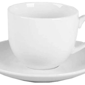 Tase ar apakštasi Domoletti Casual 199D-004-TSB, balta krās., 0.22 l