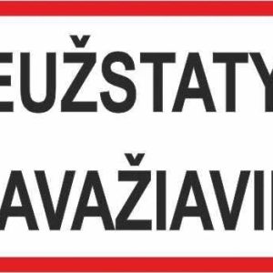 Brīdinājuma zīme. 170x100 mm