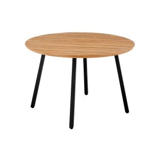 Galds Domoletti Henri, melna krās./koka krās., 120 cm x 120 cm x 75 cm