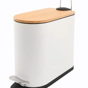 Atkritumu tvertne Domoletti T-T2105MB, balta krās., 5 l, 38 cm x 16 cm