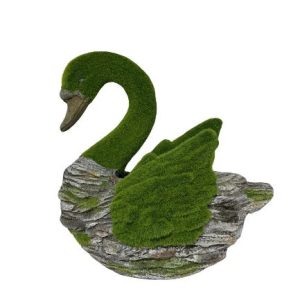 Dārza apdare "Gulbis" Garden Center XY2020-36, 36 cm x 23 cm x 35.5 cm, zaļa/pelēka