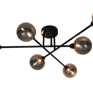 Lampa griesti Domoletti Bora CL22017A-6 smoky, G9, 6 x 5 W