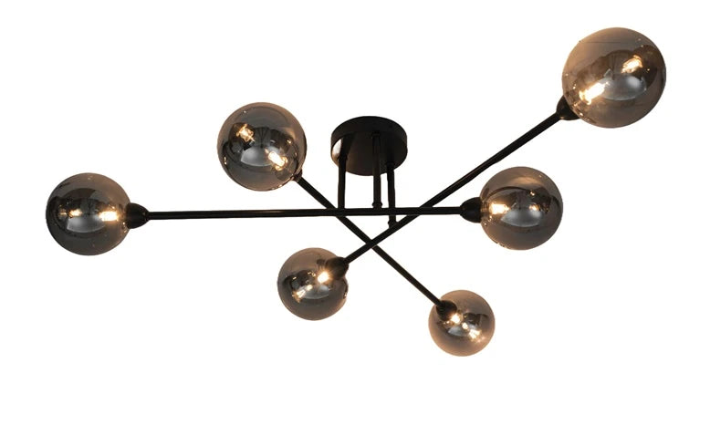 Lampa griesti Domoletti Bora CL22017A-6 smoky, G9, 6 x 5 W
