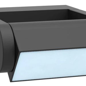 Āra sienas lampa Domoletti Door, 7W, LED, IP65, melna krās., 18 cm x 6.1 cm