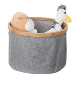 Veļas grozs Domoletti, 18 l, brūna krās./pelēka krās., 30 cm x 30 cm