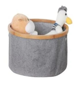 Veļas grozs Domoletti, 18 l, brūna krās./pelēka krās., 30 cm x 30 cm