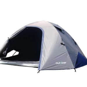 Divvietīga telts Outliner UV50+, brūna, 210 cm x 130 cm x 107 cm