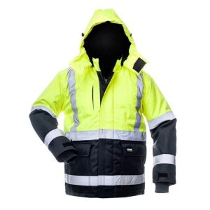 Darba jaka Baltic Canvas HI-VI FB-8946 XL, zila krās./dzeltena krās., XL izmērs