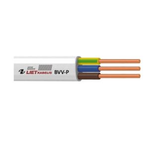 Kabelis Lietkabelis BVV-P, Eca, 2 x 1 mm², 50 m