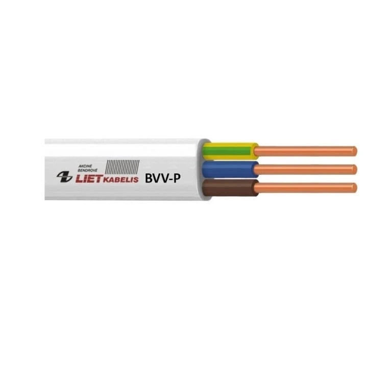 Kabelis Lietkabelis BVV-P, Eca, 3 x 2.5 mm², 25 m