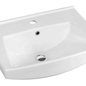 Vannas istabas izlietne Riva Riva Riva55, keramika, 55.5 cm x 41.5 cm x 20.5 cm, balta krās.