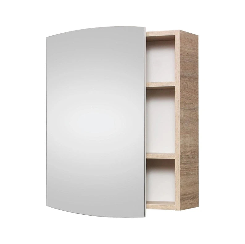 Piekarināms vannas istabas skapis ar spoguli Riva Sense, ozola, 16.5 cm x 54 cm x 73 cm