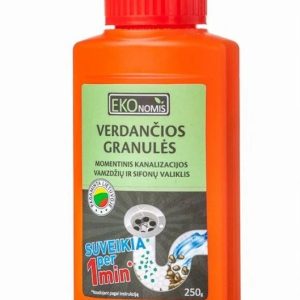 Sifonu un kanalizācijas tīrītājs Ekonomis VERDOŠĀS GRANULAS, 250g