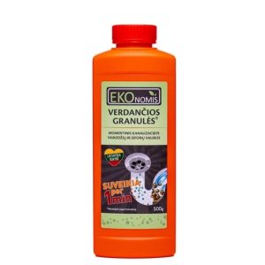 Sifonu un kanalizācijas tīrītājs Ekonomis VERDOŠĀS GRANULAS .500g